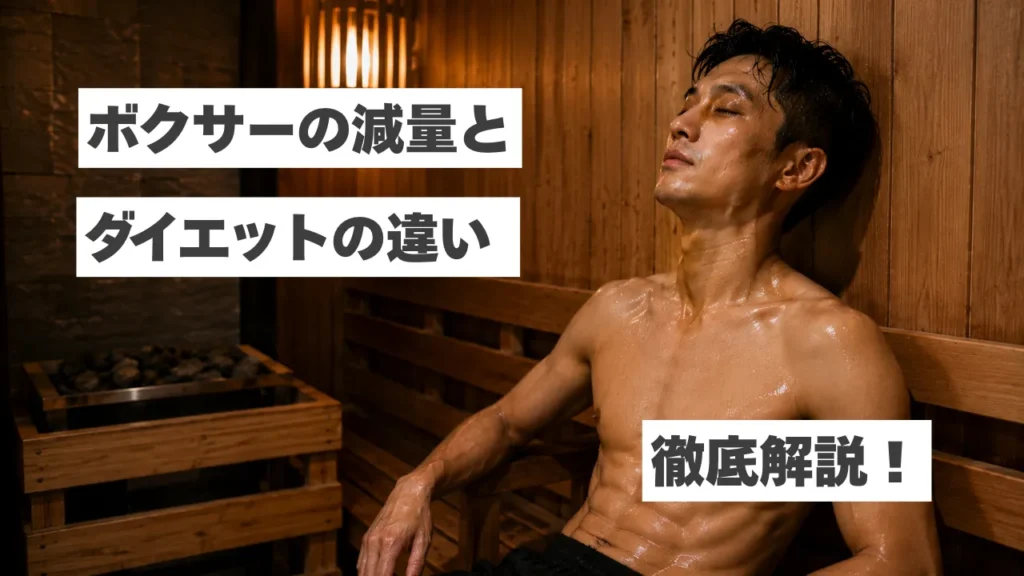 サウナで痩せるって本当？ボクサーの減量とダイエットの違いを解説